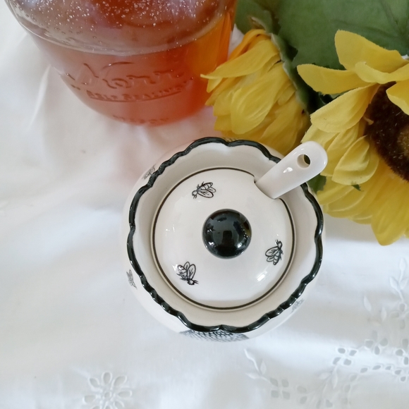 Adorable Sweet as Honey Honey Pot With Spoon - Picture 2 of 3